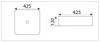 Раковина CeramaLux  D1305H004 черная 42.5 см
